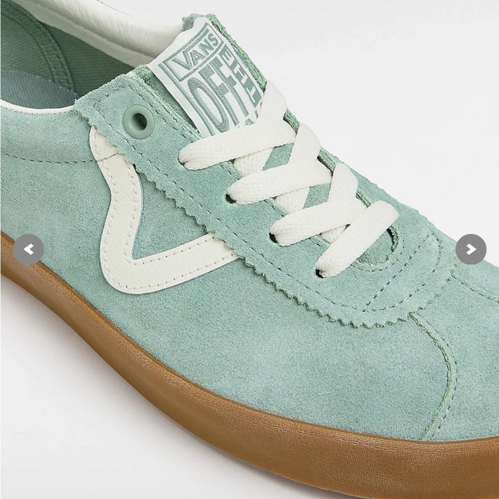Vans Light Green Suede Sport Low Sneakers Brand New in Box mint